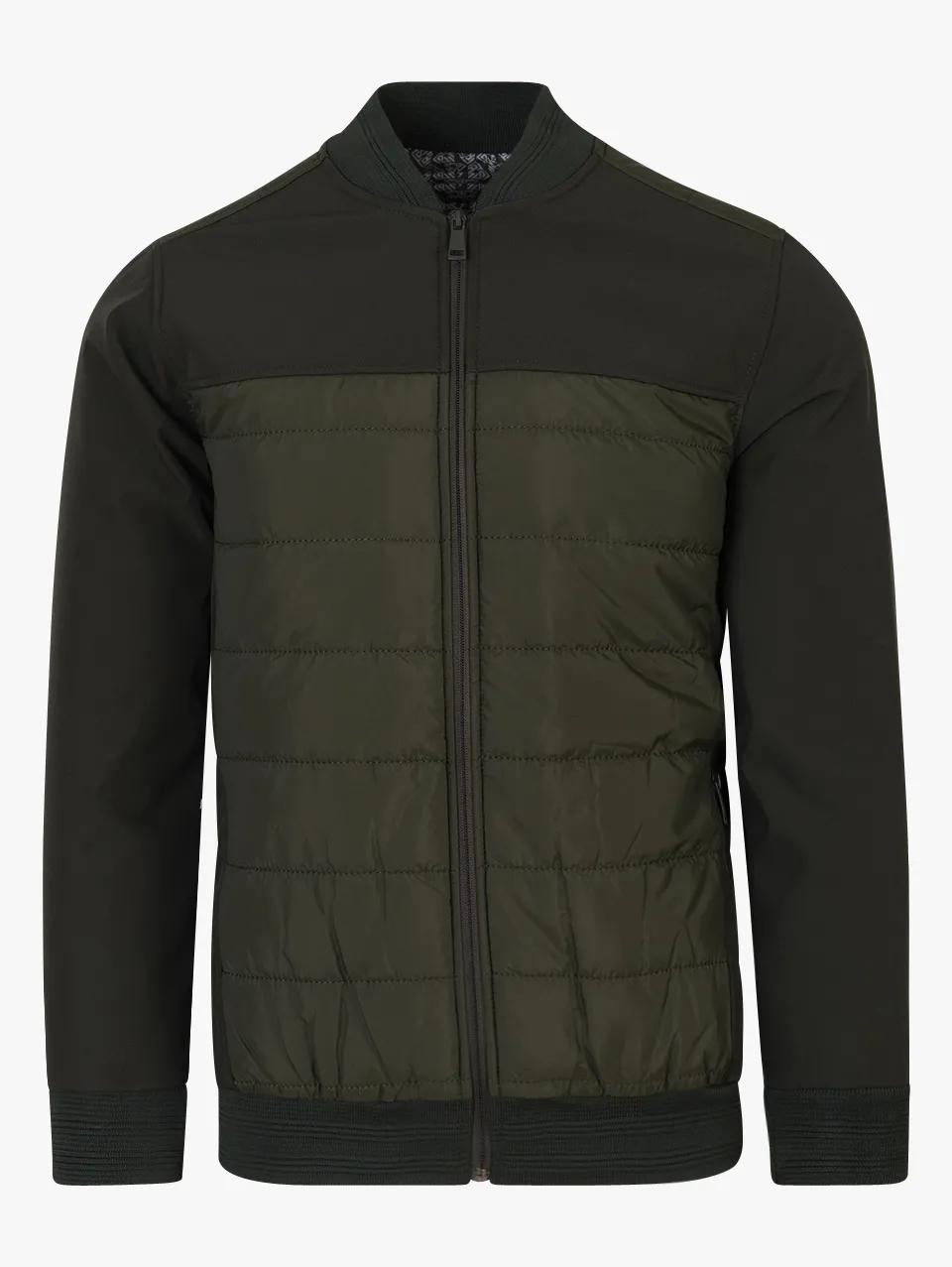 Two-Tone Quilted Bomber