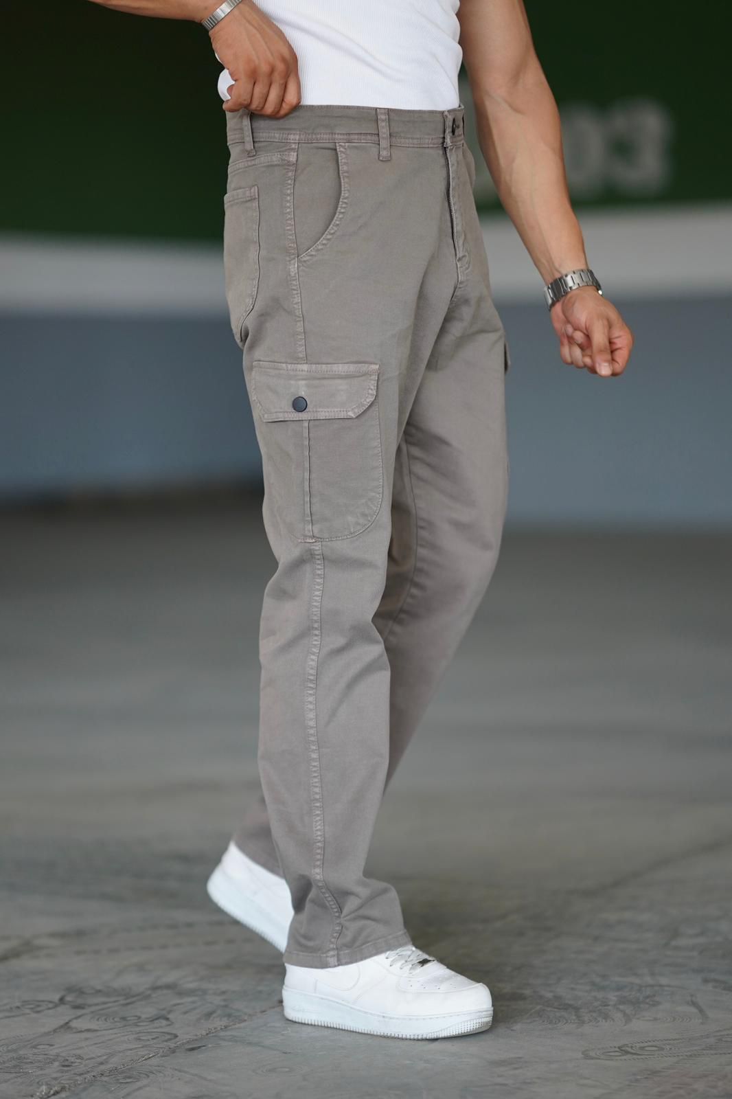Denim Cargo Pants