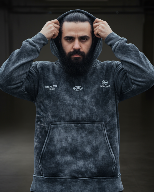 Acid-Washed Winter Hoodie