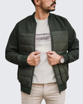 Two-Tone Quilted Bomber