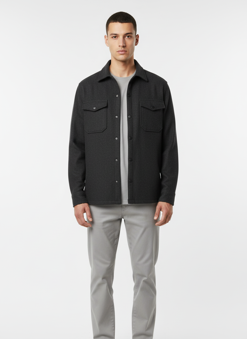 Wool-Blend Overshirt