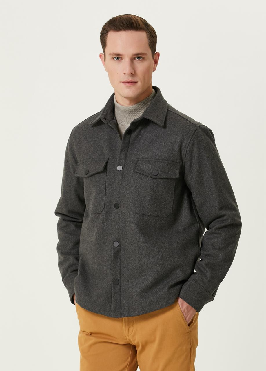 Wool-Blend Overshirt